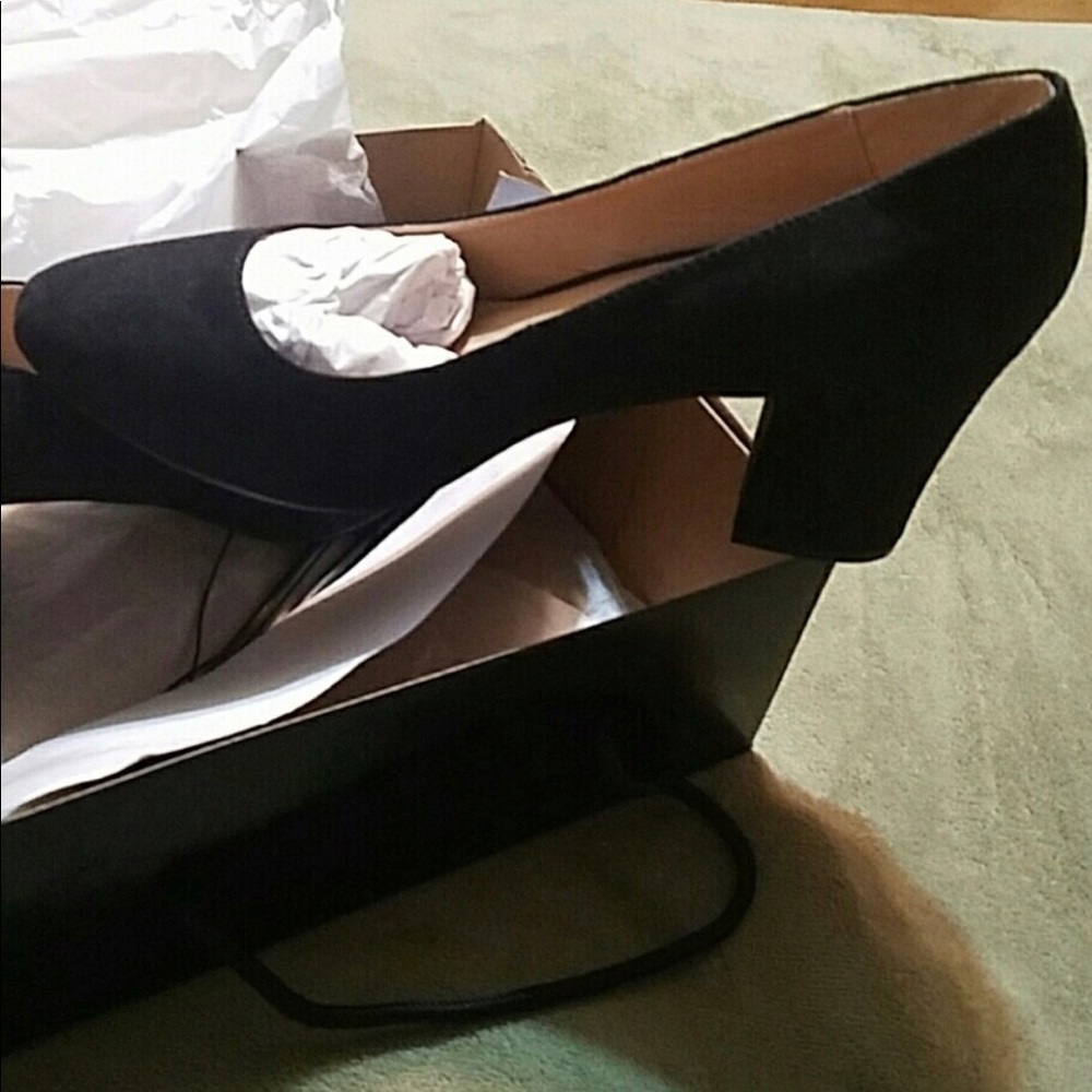 Torrid 11.5 Black suede almond toe pumps